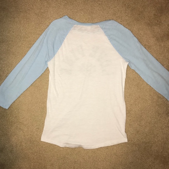 Blue and White “PINK” Baseball Tee - Picture 2 of 2